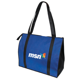 NW4835-OVERSIZE NON WOVEN CONVENTION TOTE-Royal Blue/Black